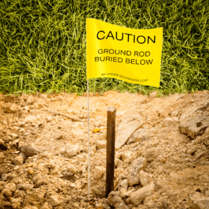 Ground Rod Location Identification Flags - Mark Safely and Work Safely