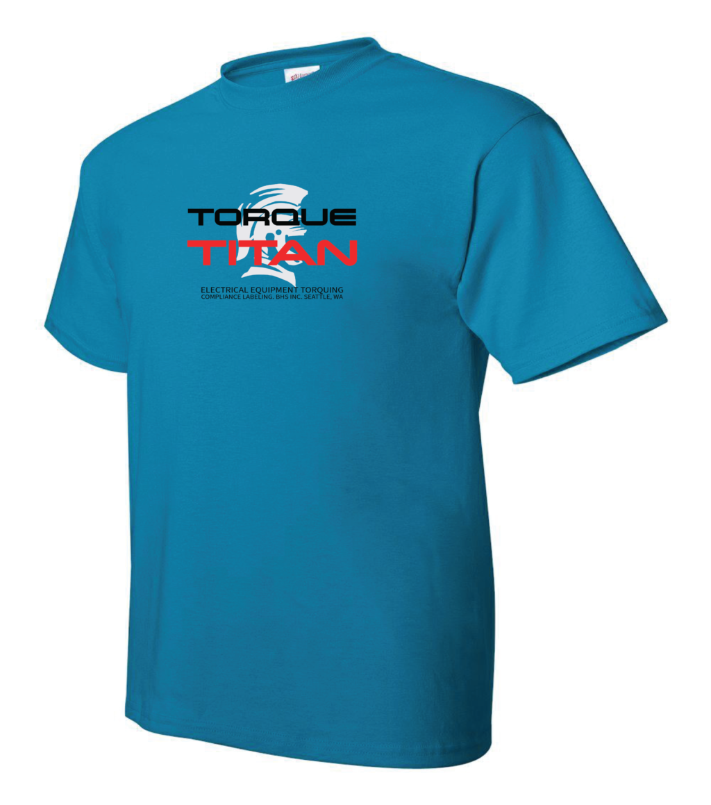 Teal Torque Titan Logo T-Shirt